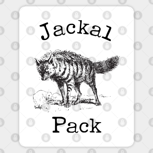 Jackal Pack Magnet by Slightly Unhinged